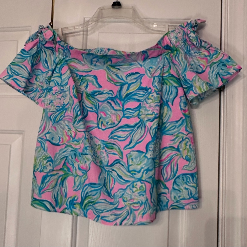 Lilly Pulitzer Off the Shoulder Cotton Top